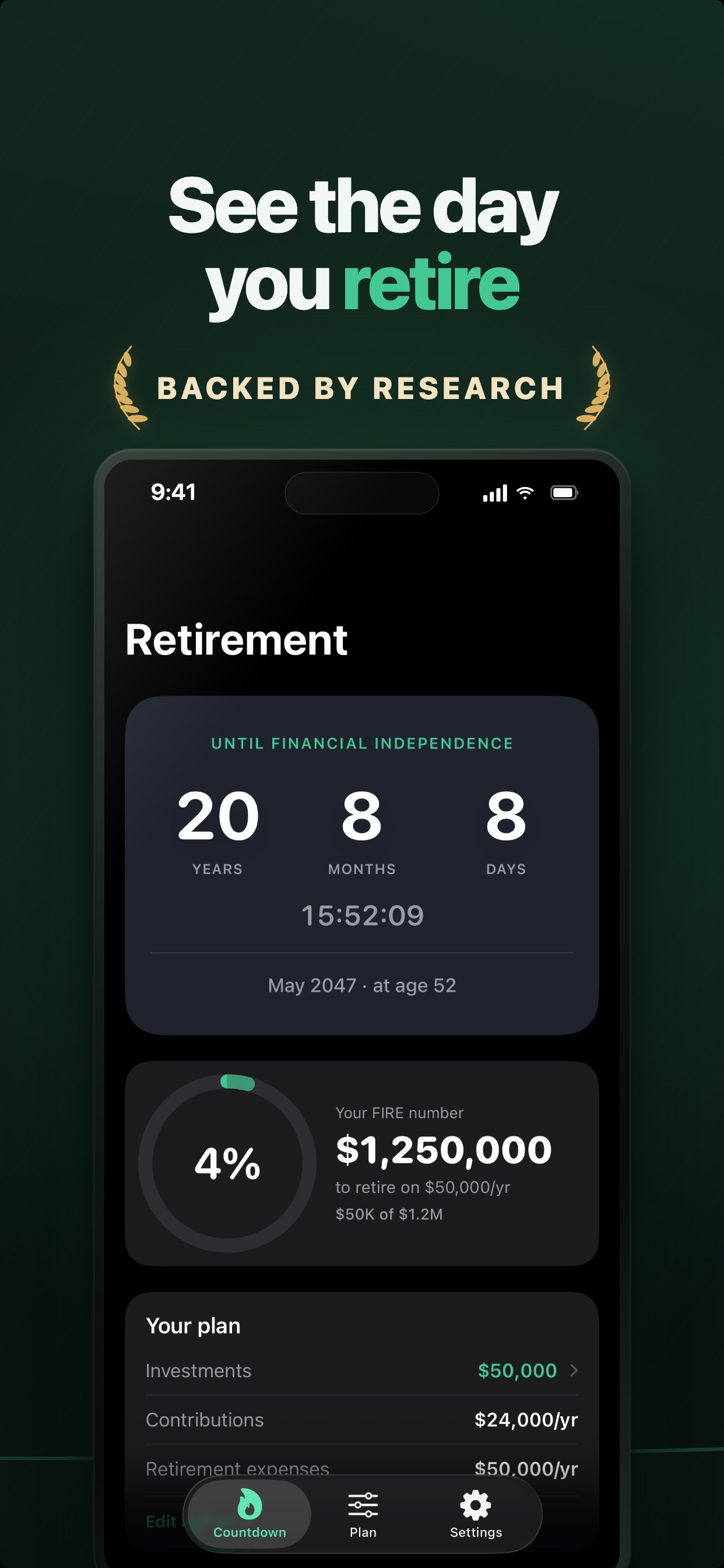 Screenshot 1 of FIRE: Retirement Calculator