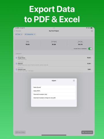 Receipt Scanner by Zeple AI iPad screenshot