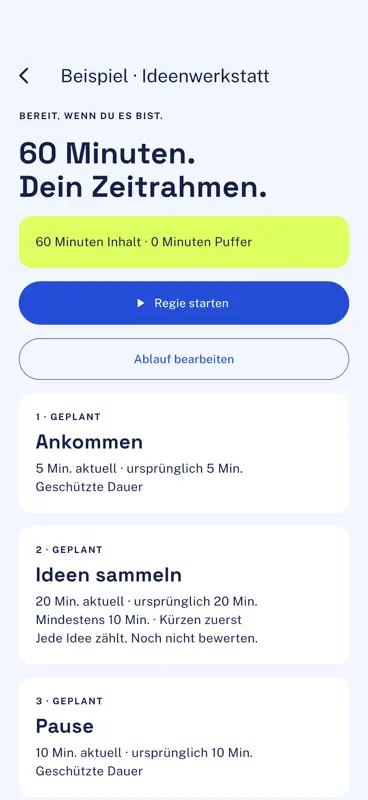 Minutenregie – Workshop-Timer screenshot 2 of 4