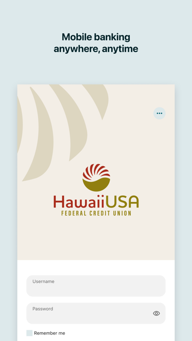 Screenshot 1 of HawaiiUSA FCU Mobile Banking App