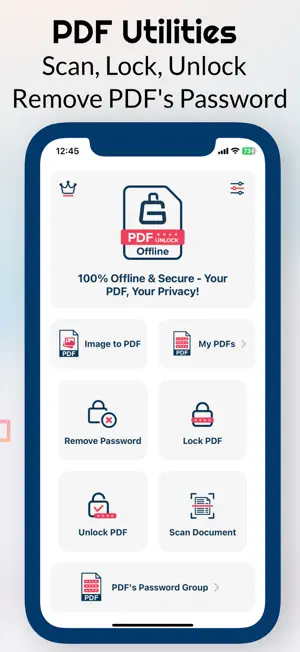 PDF Unlock: Offline PDF Tools screenshot 1