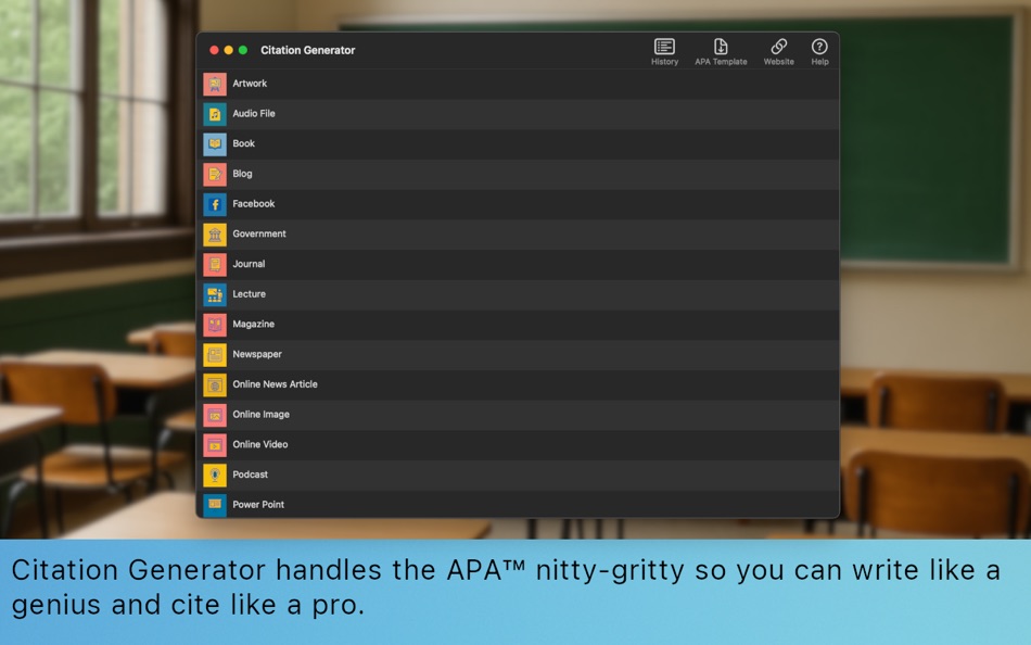 #2. Citation Generator (macOS) 由: Jonathan Gillman