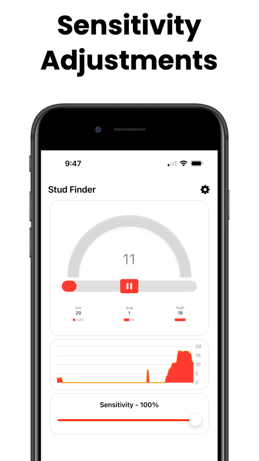 #3. Magnetometer Stud Finder (iOS) 由: Steve Veloudos