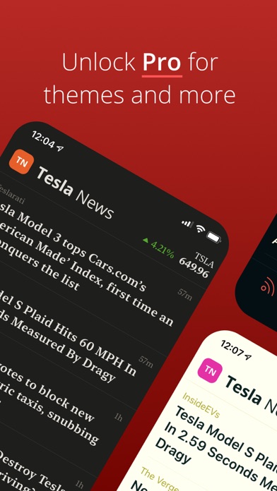 Unofficial Tesla News Screenshot