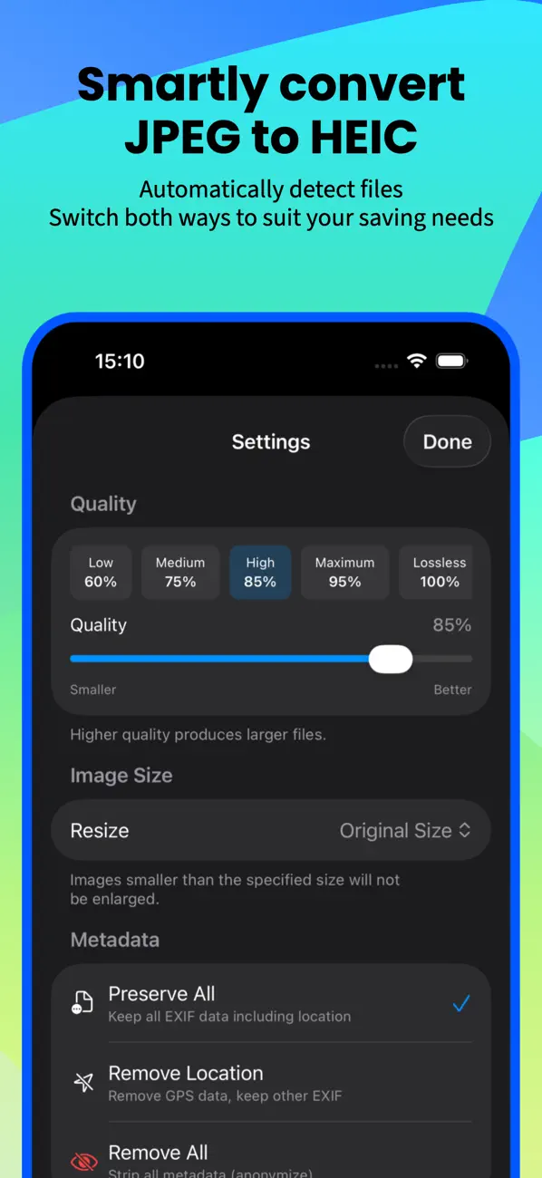 Screenshot #3 pour HEIC JPEG Converter – Easy