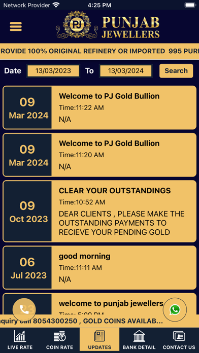 PJ Gold Bullion Screenshot