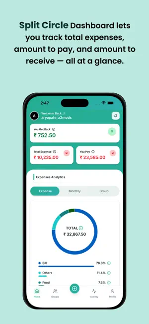 Split Circle – Friends & Bills screenshot 1