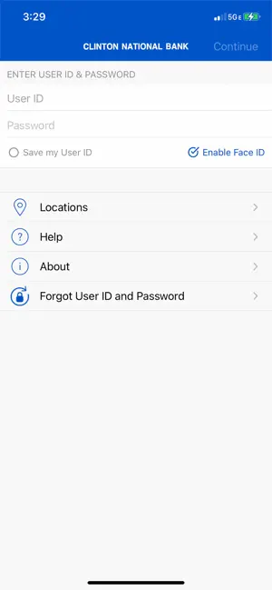 Clinton National Bank Mobile screenshot 1