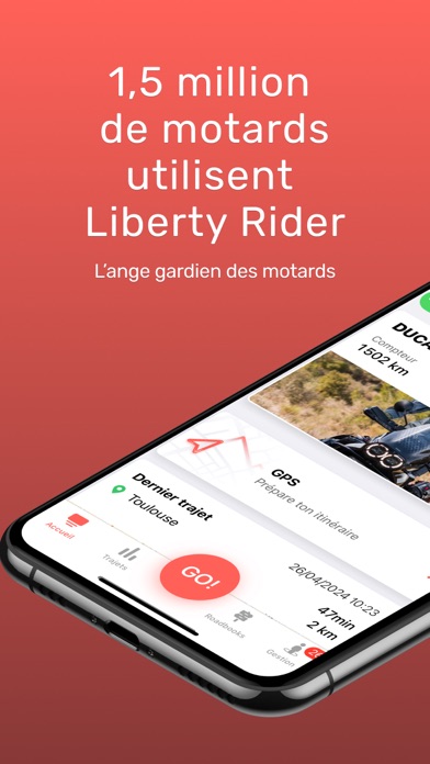 Screenshot #1 pour Liberty Rider - GPS moto & SOS