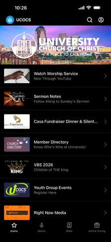 UCOCS app screenshot
