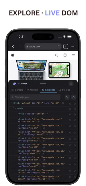DevSnoop - Developer Browser iPhone screenshot 6