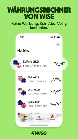 Screenshot von Währungsrechner Von Wise auf dem iPhone 1