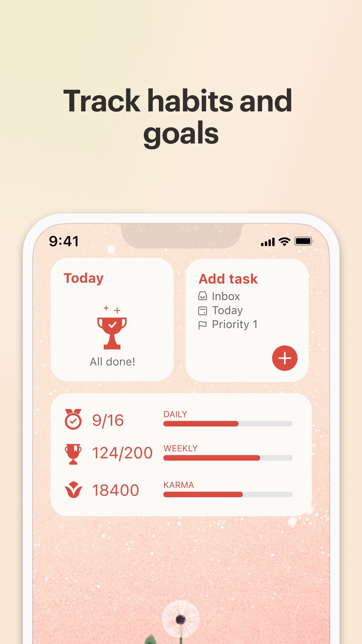 Screenshot do app Todoist: To-Do List & Planner