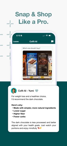 Cofit-My Personal Nutritionist iPhone screenshot