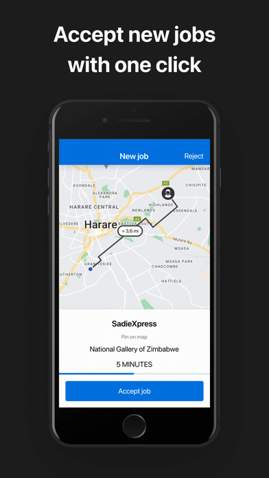 SadieXpress Driver iPhone screenshot 2 - Travel app