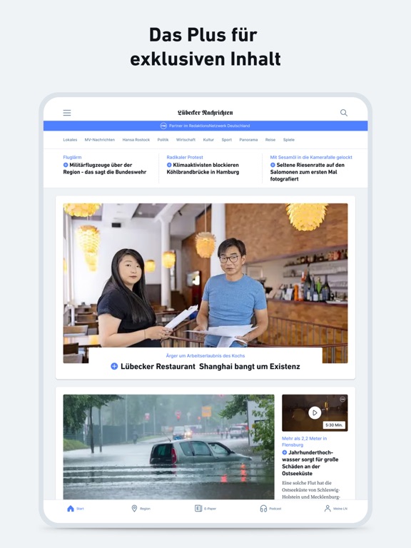 LN - Nachrichten und Podcast iPad screenshot 10 - News app