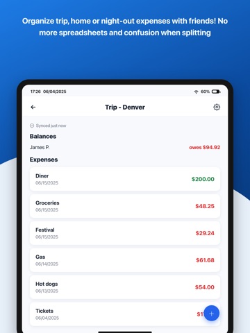 Divvy Bills: Split Expenses iPad screenshot