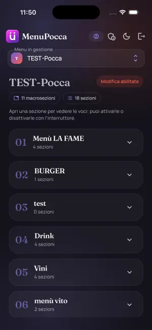 Menù Digitale Pocca screenshot 1