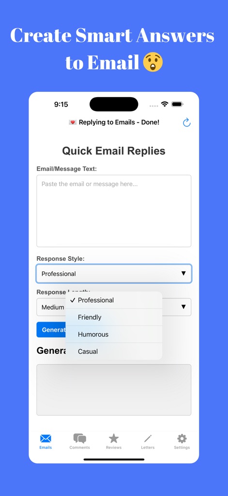 Answers AI - Email Writer - App de Productividad | MWM