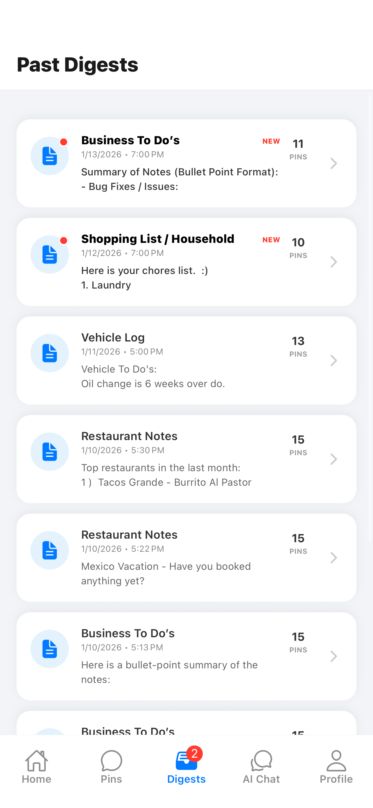 Pin Pal (Pod Notes, AI Digest) screenshot 2