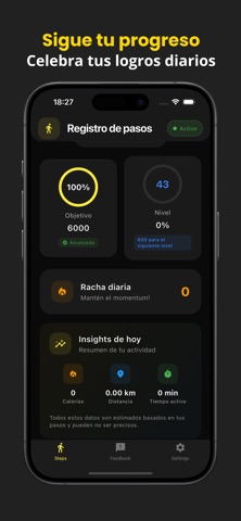 Leveling Steps: Contador pasos screenshot