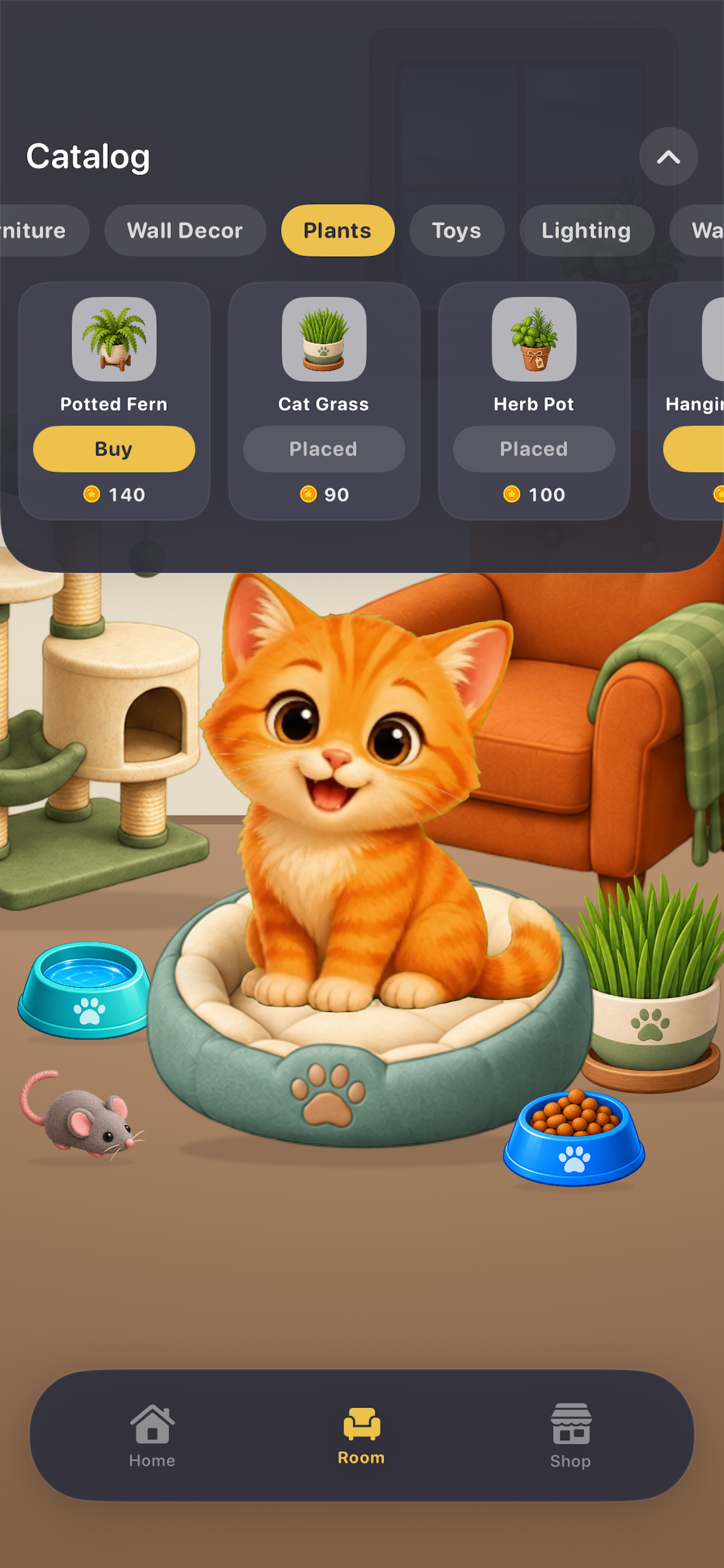 Orange Cat Life Simulator Game screenshot 2