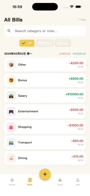 OtterBudget iPhone screenshot 2