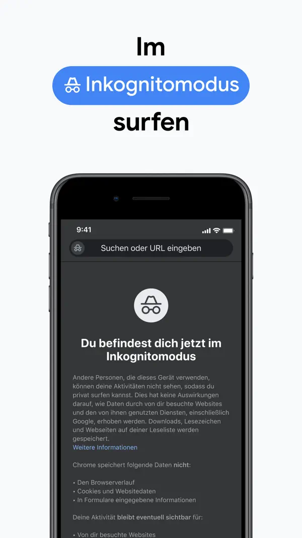 Google Chrome iPhone App Screenshot 7 – Dienstprogramme