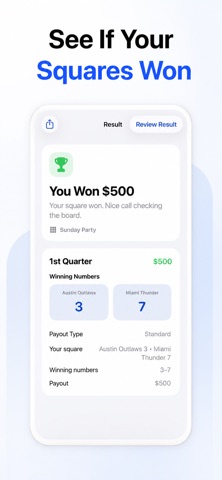 Did I Win? Football Squares iPhone screenshot
