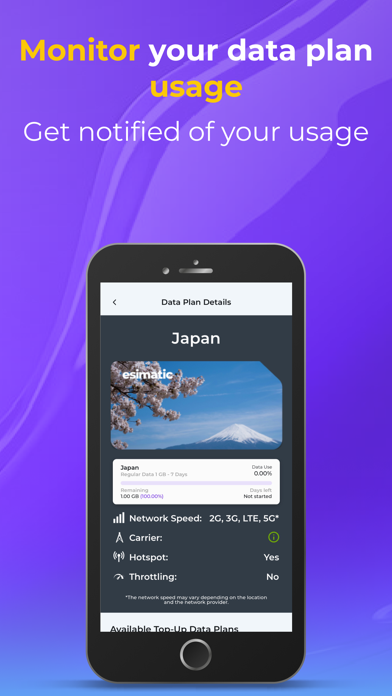 Esimatic: eSIM & Prepaid Data Screenshot