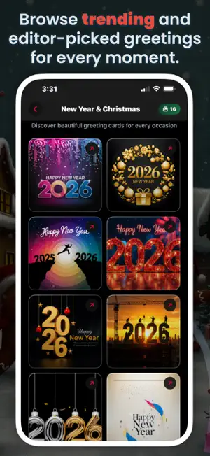 New Year Wishes & Cards screenshot 1