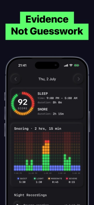 Snore Recorder Pro App Screenshot 3 of 9