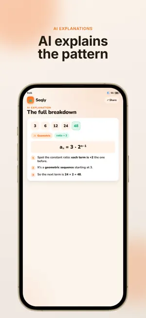 Seqly – Number Sequences & IQ screenshot 2