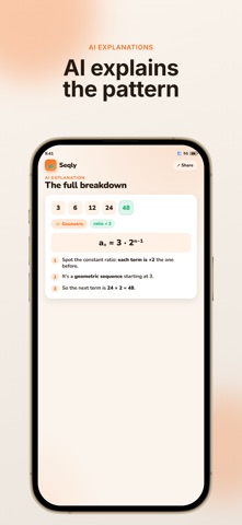 Seqly – Number Sequences & IQ Screenshot 2 of 6
