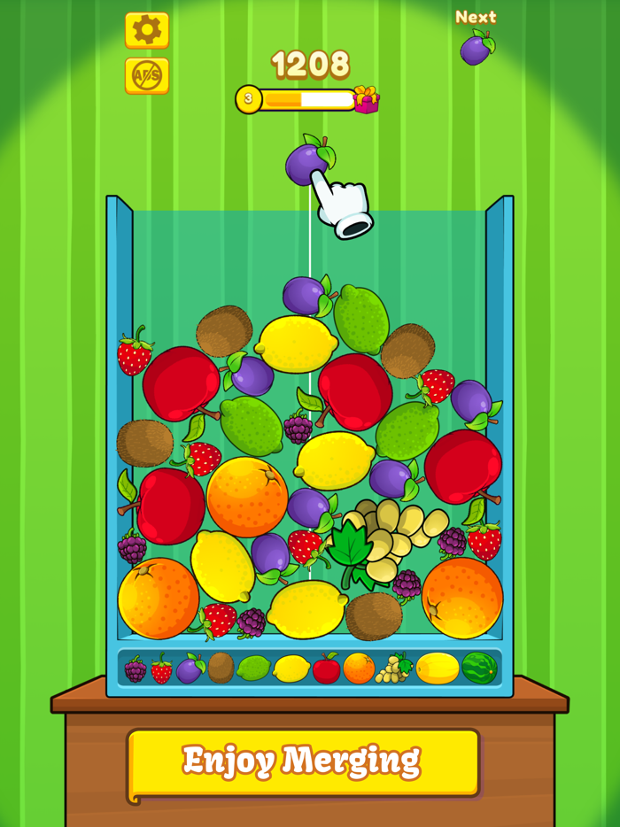 Striped Fruit Watermelon Game