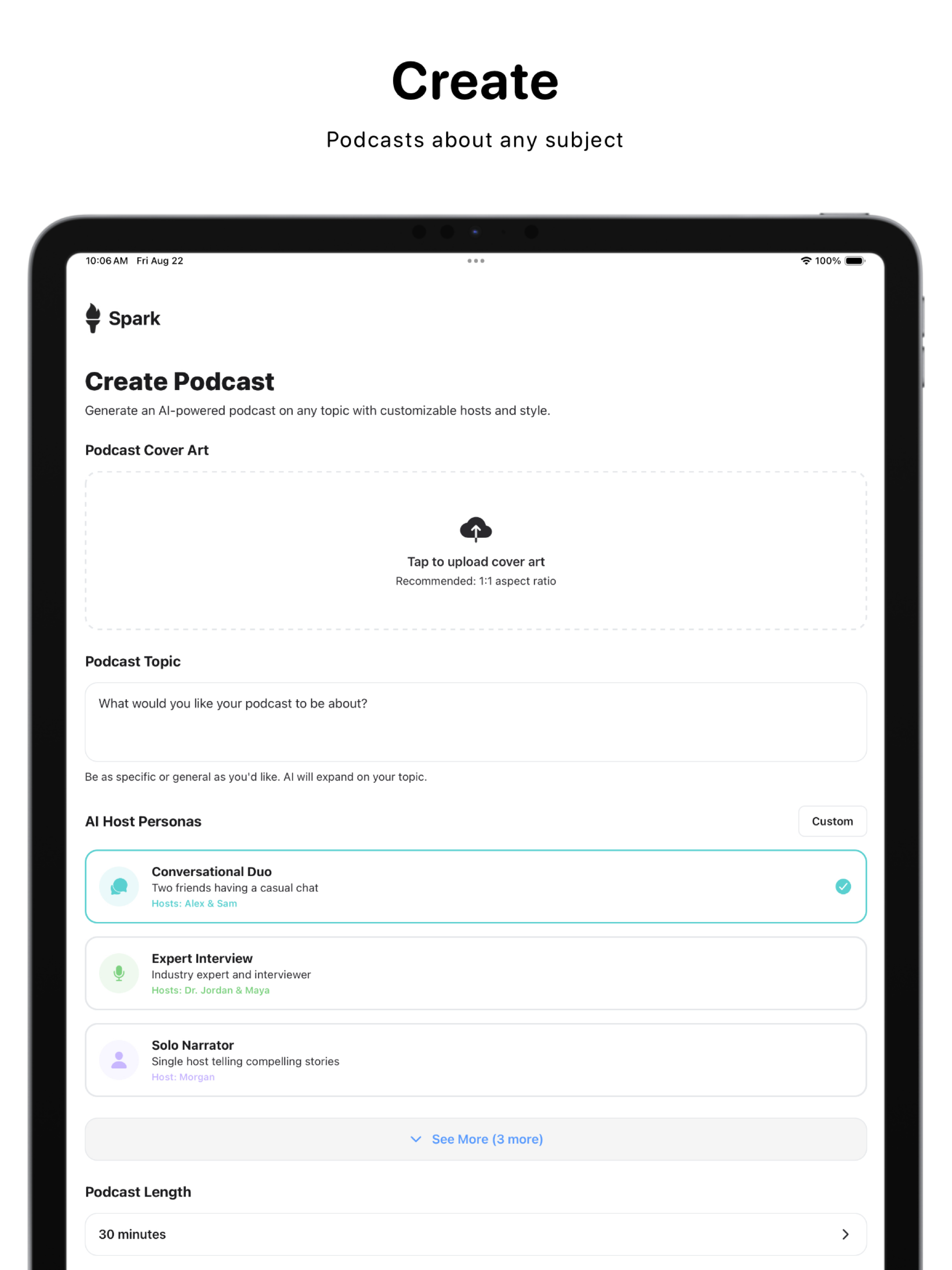 Spark - AI Music & Podcasts