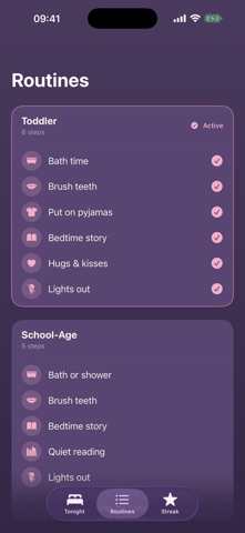 Roost Bedtime Routines iPhone screenshot