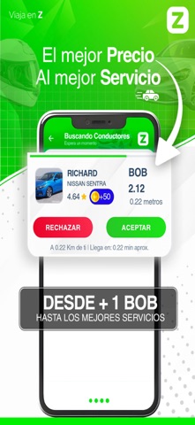 z taxis y motos iPhone screenshot