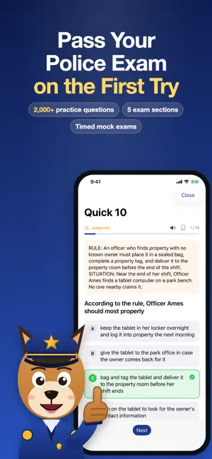Police Exam Prep: Officer Test screenshot 1