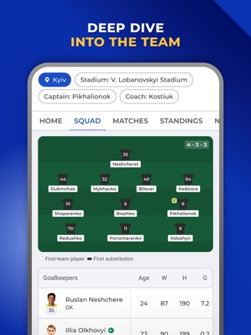 ФК Динамо Київ – Tribuna.com iPad screenshot