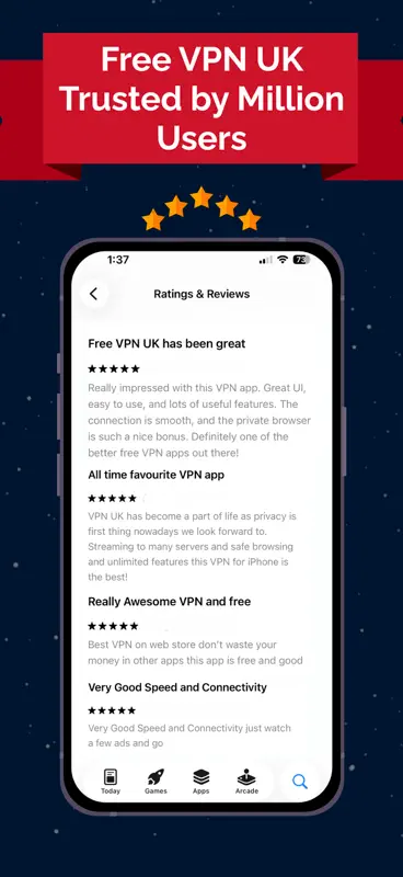 VPN UK - Free VPN and Browser screenshot 5 of 7