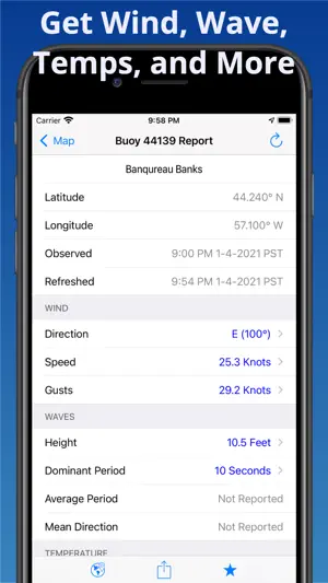 NOAA Buoy Reports & Ship Data screenshot 2