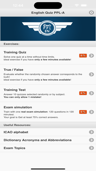 Screenshot 1 of English Quiz PPL(A) App