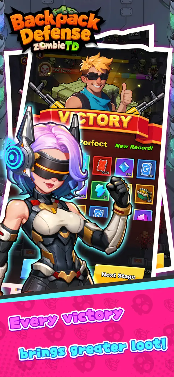 Backpack Defense: Zombie TD iOS Mod IPA screenshot 2 - iOS game interface