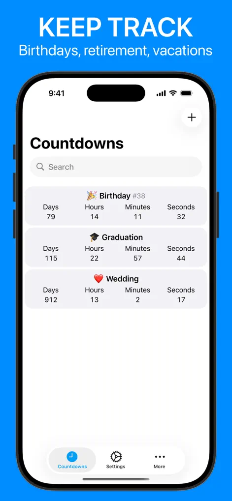 Countdowns - Event Countdown - Productivity App | MWM