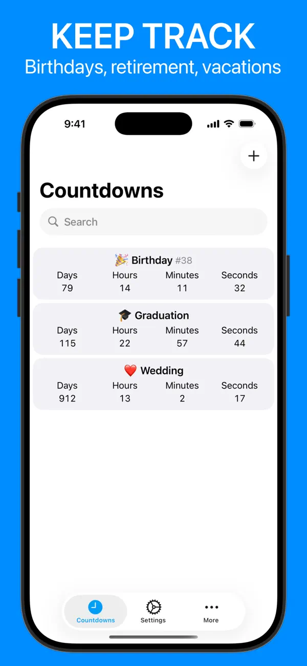 #1. Countdowns - Event Countdown (iOS) De: Shayes Apps LLC