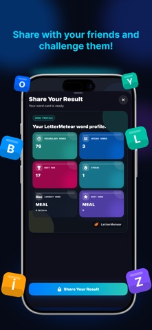Letter Meteor: Word Game iPhone screenshot