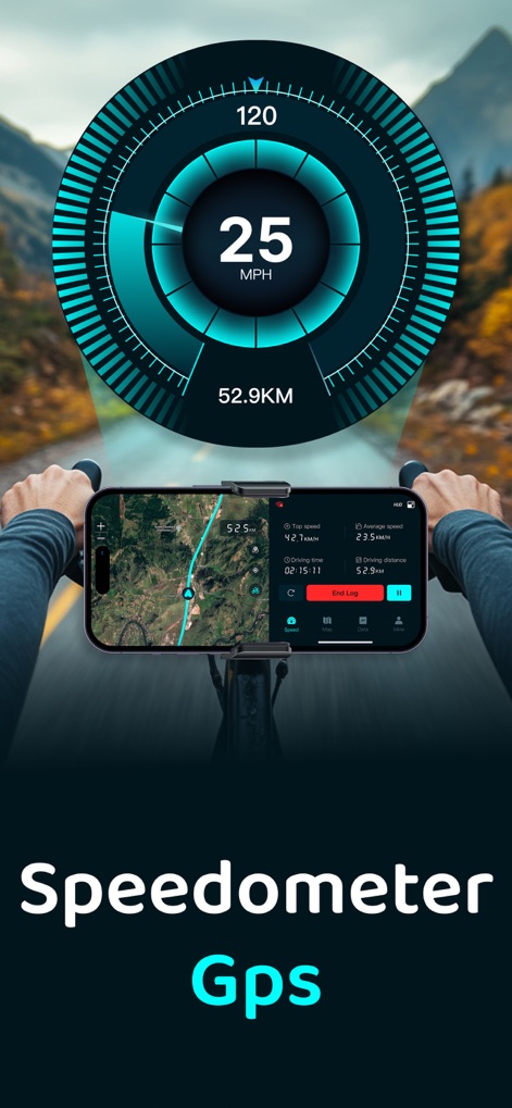 Speedometer GPS: Speed Monitor - This tool offers precise speed tracking for outdoor activities, combining an on-screen map with a prominent digital speedometer for easy monitoring.