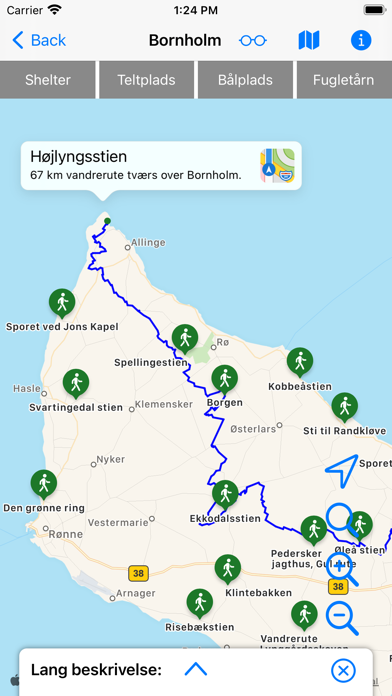 Vandreruter på Bornholm Screenshot