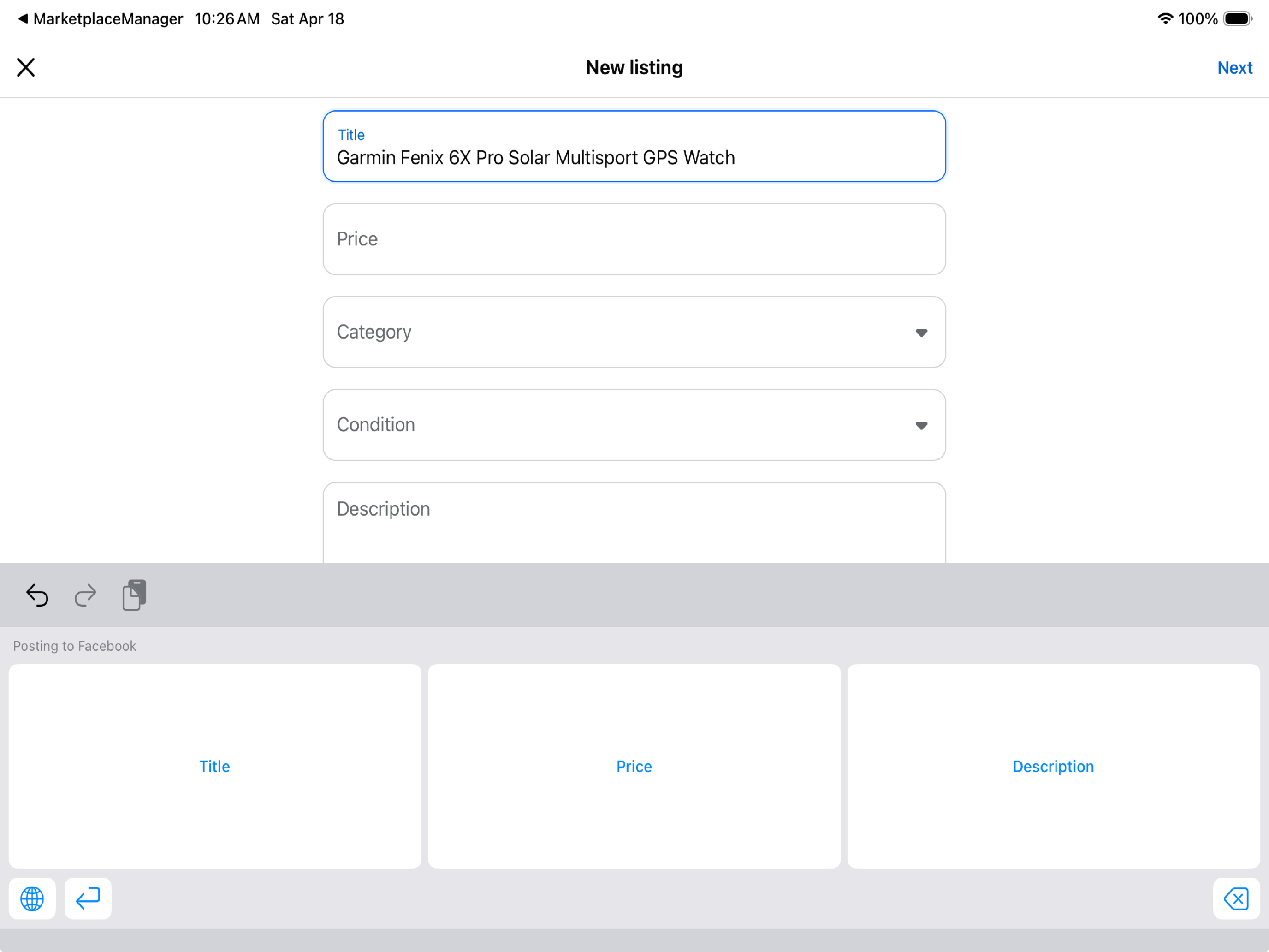 Marketplace Manager